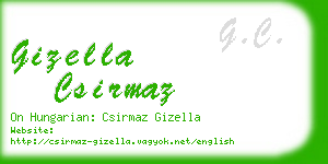 gizella csirmaz business card
